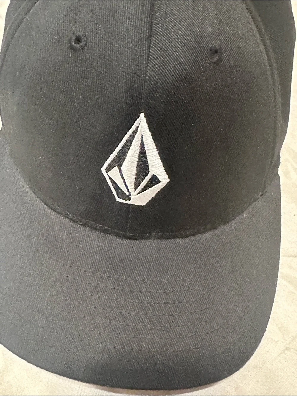 Volcom Black Hat with White Stone Logo